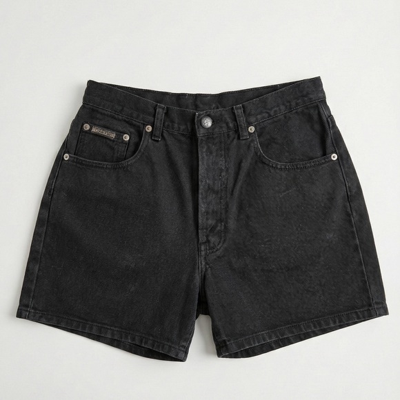 Calvin Klein Pants - Vintage Calvin Klein Black Mom Shorts High Waisted Button Fly Denim Size 9 (29W)